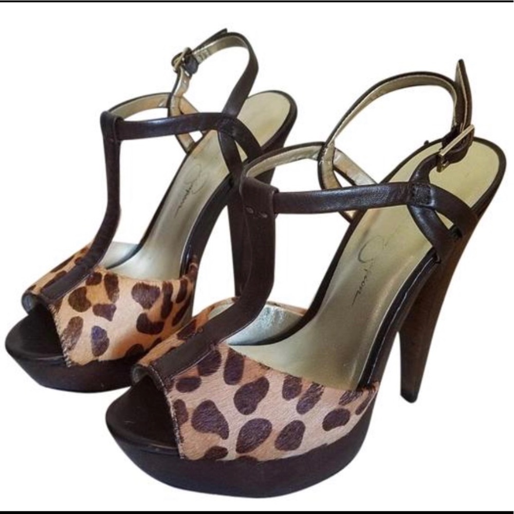 Jessica Simpson Cheetah Platform Sandals